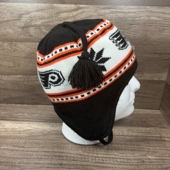 Philadelphia Flyers 47 Brand Beanie Winter Hat Black Orange White NHL Hockey - Picture 4 of 8